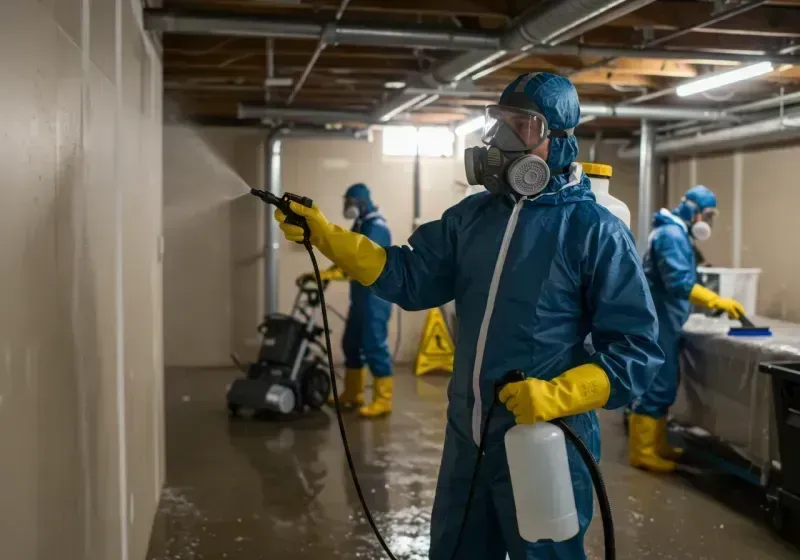 Basement Sanitization and Antimicrobial Treatment process in Charenton, LA