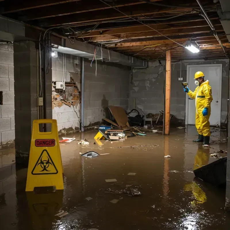 Flooded Basement Electrical Hazard in Charenton, LA Property